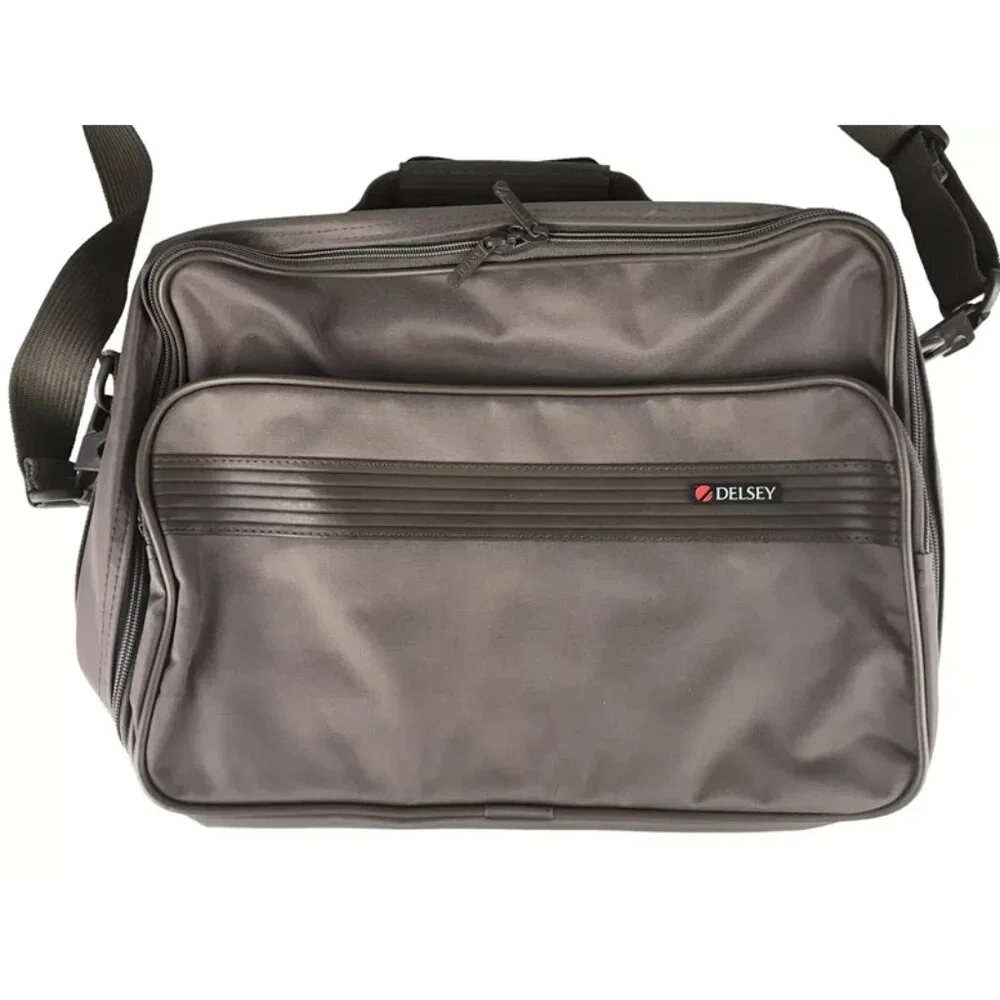 Delsey Unisex Adults Brown‎ Detachable Strap Document Case Briefcase Size Medium